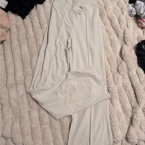 Fashion Nova Cream Wide Leg Pants